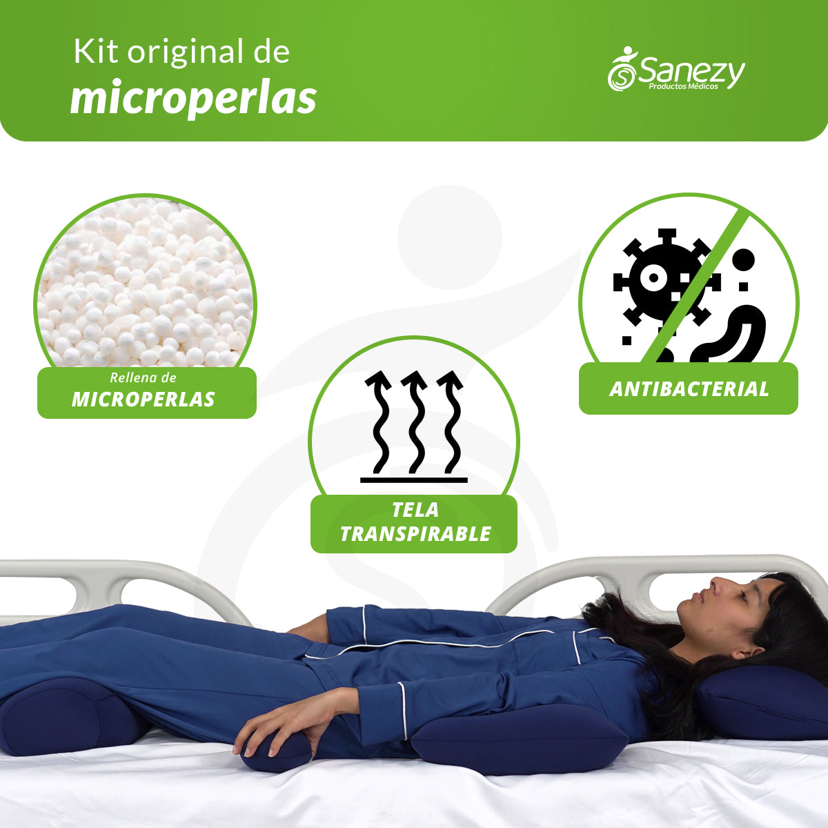 Kit De Original De Microperlas De 8 Piezas Compacta Para Cama Antillagas