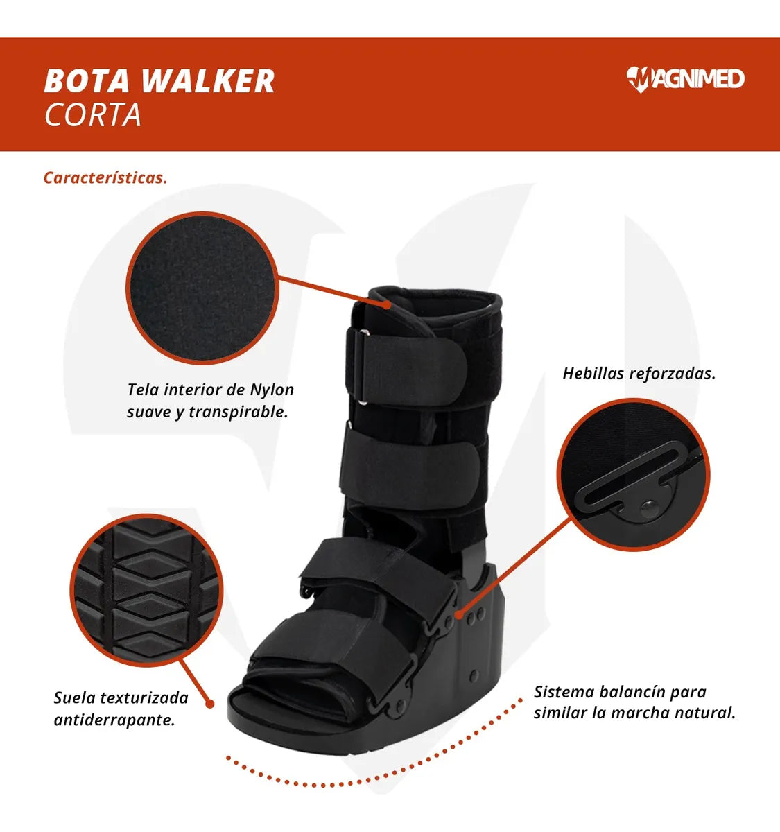 Férula Bota Walker Ortopédica Para Tobillo Pie