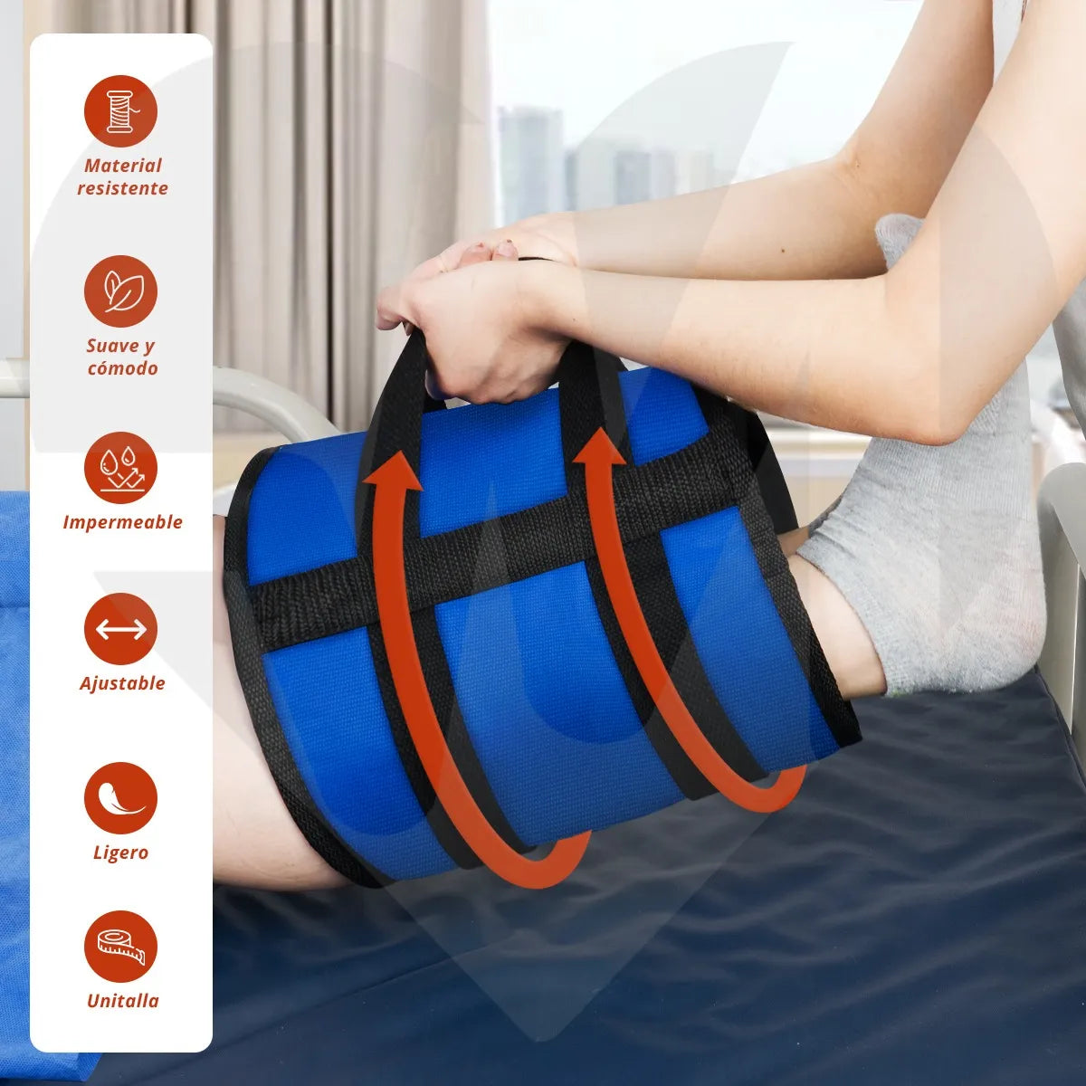 Sujetador De Piernas Para Paciente Movilización Ajustable Impermeable