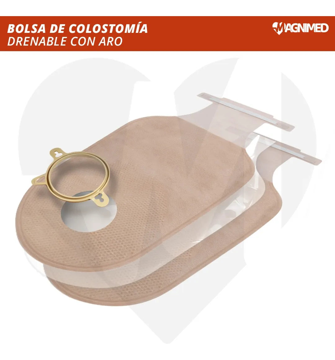Bolsa Colostomía Drenable Con Aro Recortable 60 mm Adulto