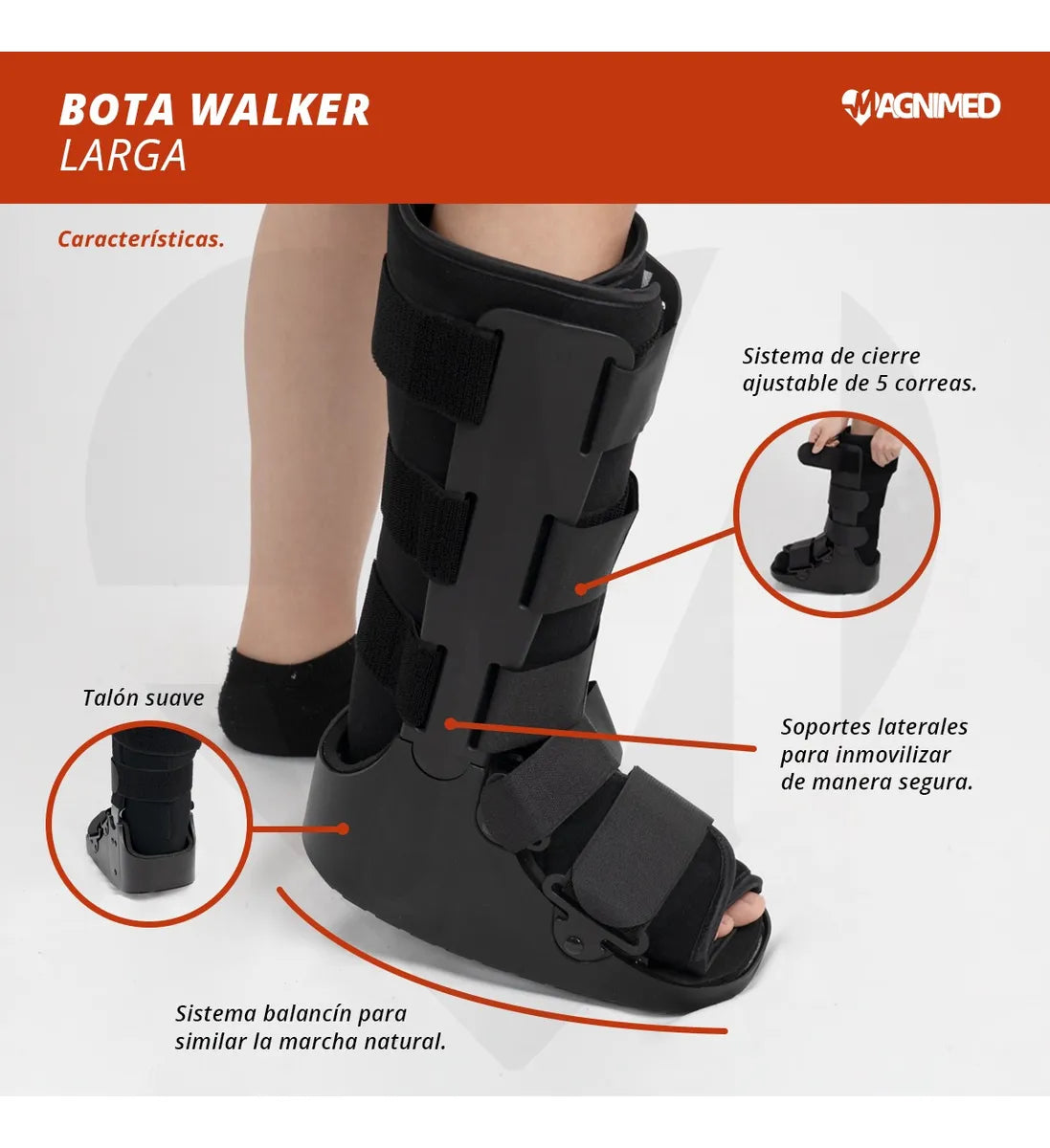 Férula Bota Walker Ortopédica Para Tobillo Pie