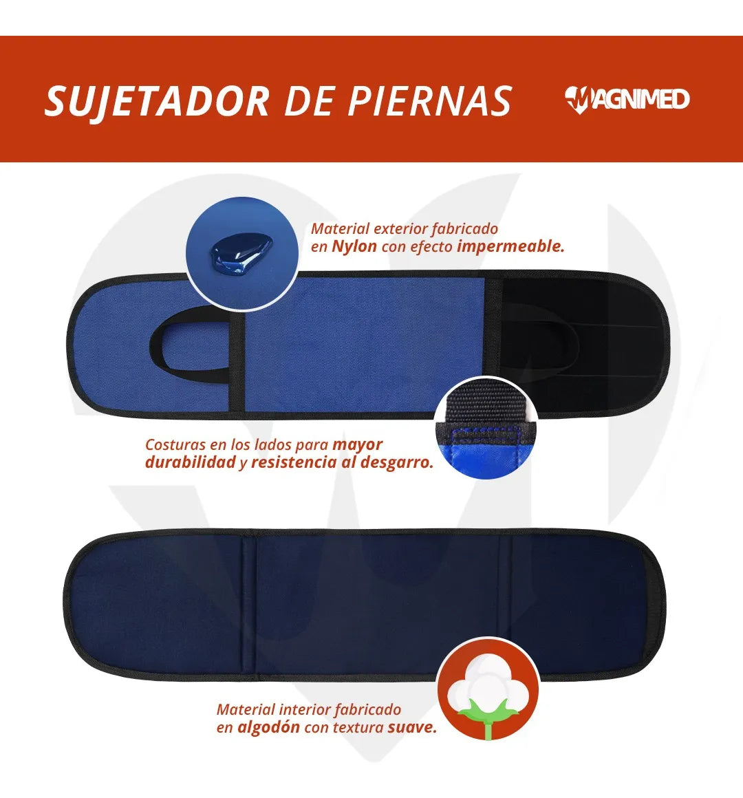 Sujetador De Piernas Para Paciente Movilización Ajustable Impermeable