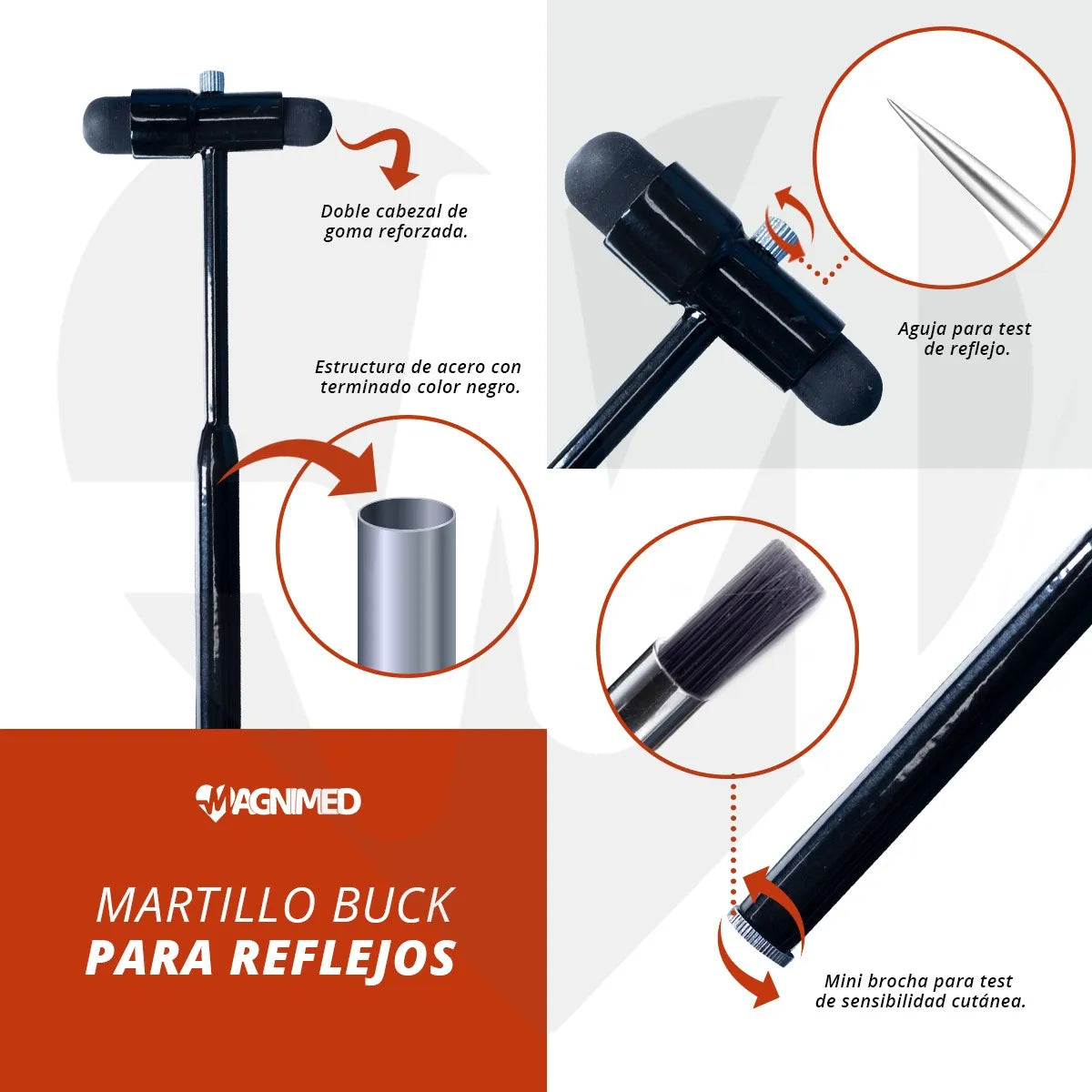 Doble Cabezal de goma reforzada