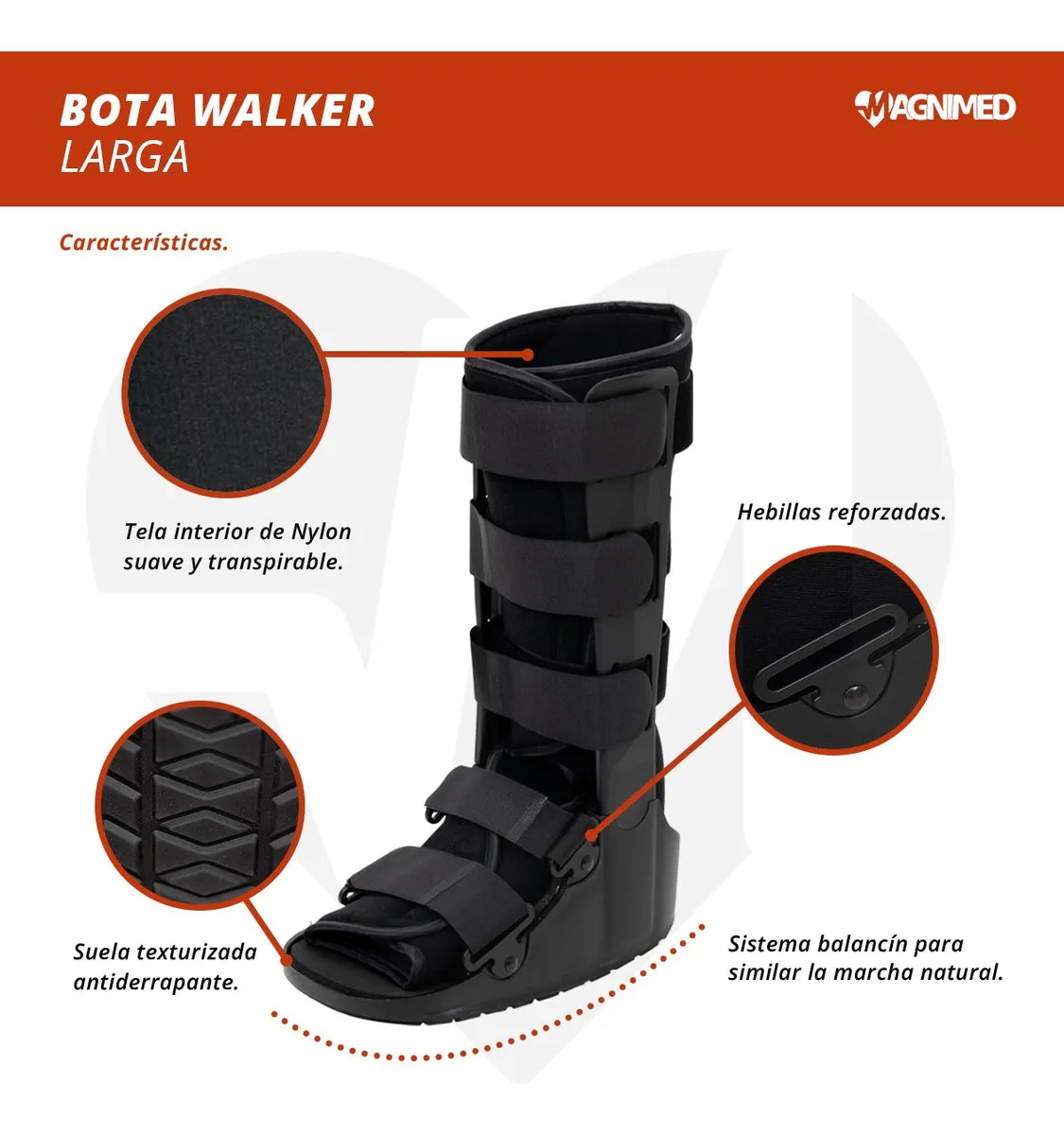 Férula Bota Walker Ortopédica Para Tobillo Pie