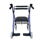 Andadera Rollator Hibrida De Aluminio Con Canastilla Plegable Altura Ajustable