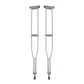 Par De Muletas Axilares De Aluminio Altura Ajustable Color Gris