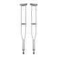 Par De Muletas Axilares De Aluminio Altura Ajustable Color Gris