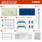 Cama de Hospital Manual de Lujo con Barandales, Porta Suero y Mesa para Alimentos | Acero inoxidable, Soporta hasta 150 Kg