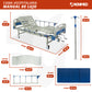 Cama de Hospital Manual de Lujo con Barandales, Porta Suero y Mesa para Alimentos | Acero inoxidable, Soporta hasta 150 Kg