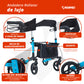 Andadera rollator traslado de aluminio de lujo plegable