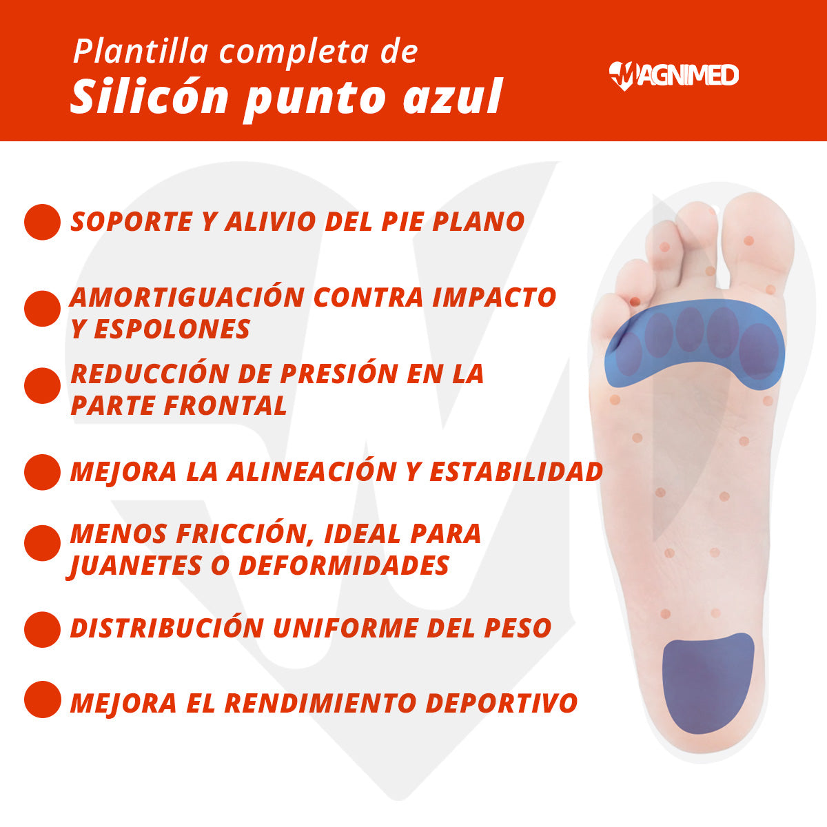 Soporte y alivio del pie plano