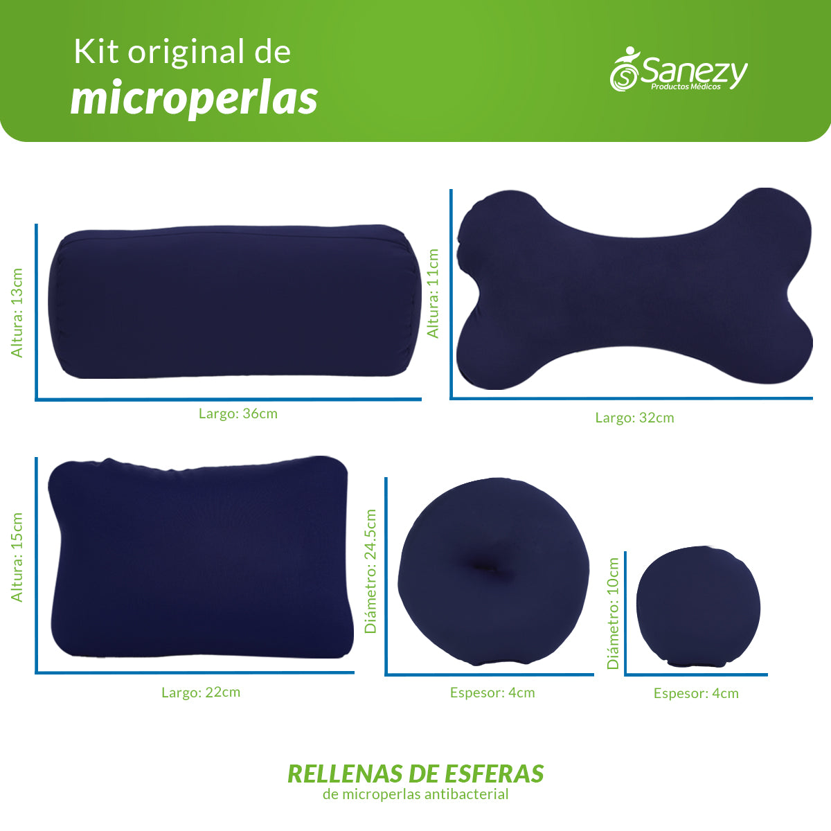 Kit De Original De Microperlas De 8 Piezas Compacta Para Cama Antillagas