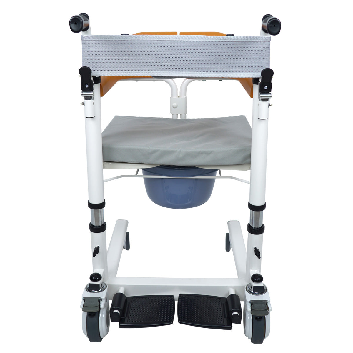 Silla de Transferencia Hidráulica Traslado con Cómodo Sanitario | Grúa para Levantar Paciente, Elevador para Adulto Mayor, Marco de Acero, Ajustable, Auxiliar para Baño