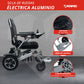 Silla de Ruedas Eléctrica Plegable | Todo Terreno, Estructura de Aluminio, Respaldo Acojinado y Control
