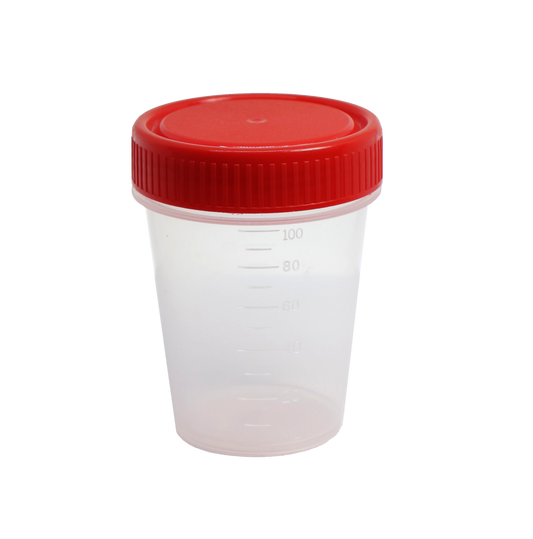 Vaso Recolector De Muestra Orina Laboratorio Estéril 100 ml 5 Piezas