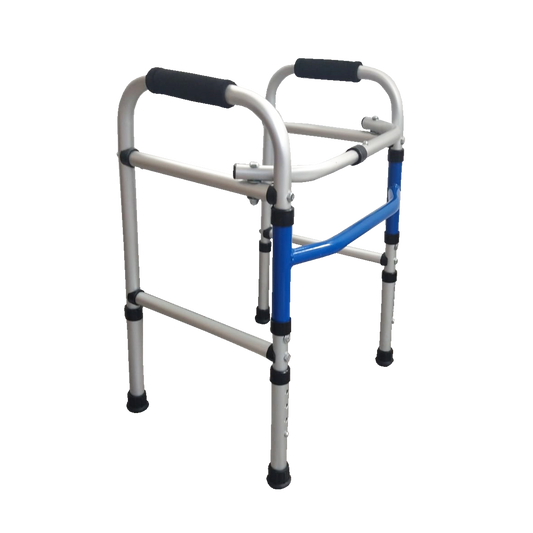 Andadera caminadora infantil ortopédica plegable Sanezy vista frontal.