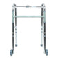 Andadera plegable de aluminio con ruedas y regatones traseros modelo OA8912L