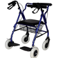 Andadera Rollator Hibrida De Aluminio Con Canastilla Plegable Altura Ajustable