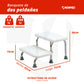 Estructura de acero resistente y duradera para escalón doble médico.