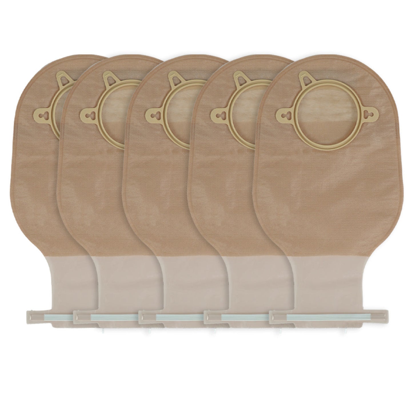 Bolsa para colostomía drenable con aro modelo OA2026 Sanezy vista frontal.