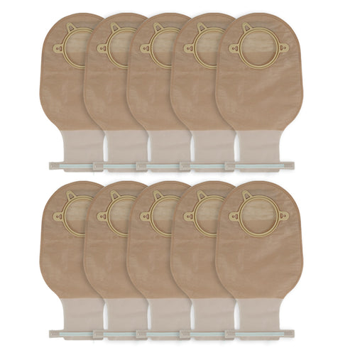 Bolsa para Colostomía Drenable con Aro de Ensamble y Pinza de Cierre - Mod. OA2026(Kit de 10 Piezas)