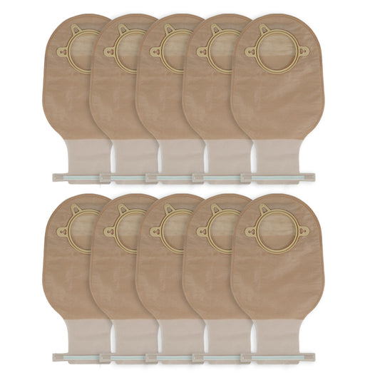 Bolsa para colostomía drenable con aro modelo OA2026 Sanezy vista frontal.