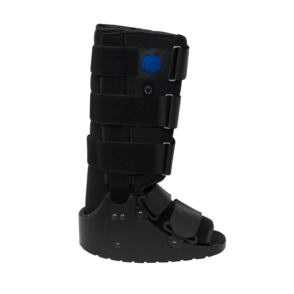 Bomba de aire integrada y válvula de desinflado en bota neumática walker.