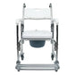 Silla Cómodo 3 en 1 con Ruedas | Silla Ducha para Baño WC, Estructura de Acero, Descansapiés y Ruedas con Bloqueo