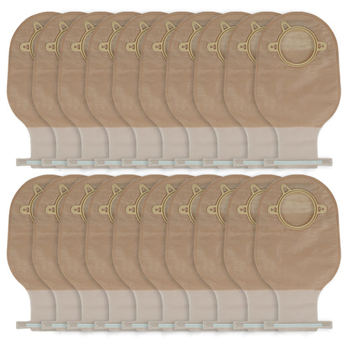 Bolsa para Colostomía Drenable con Aro de Ensamble y Pinza de Cierre - Mod. OA2026 (Kit de 20 Piezas)