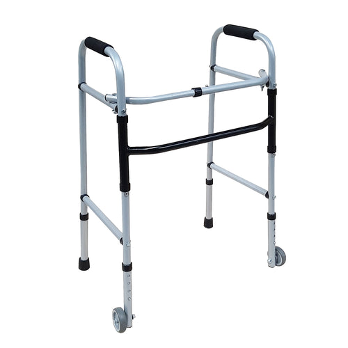 Andadera con Ruedas Gris | Plegable con Altura ajustable