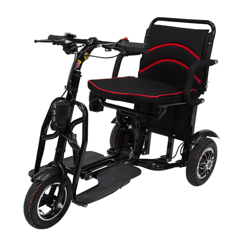 Scooter Eléctrico Plegable de 3 Ruedas | Incluye Porta Vasos, Bocina y Juego de Llaves