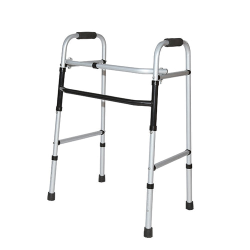 Andadera Plegable Gris - Niveles de Altura Ajustable, Soporta hasta 100 Kg