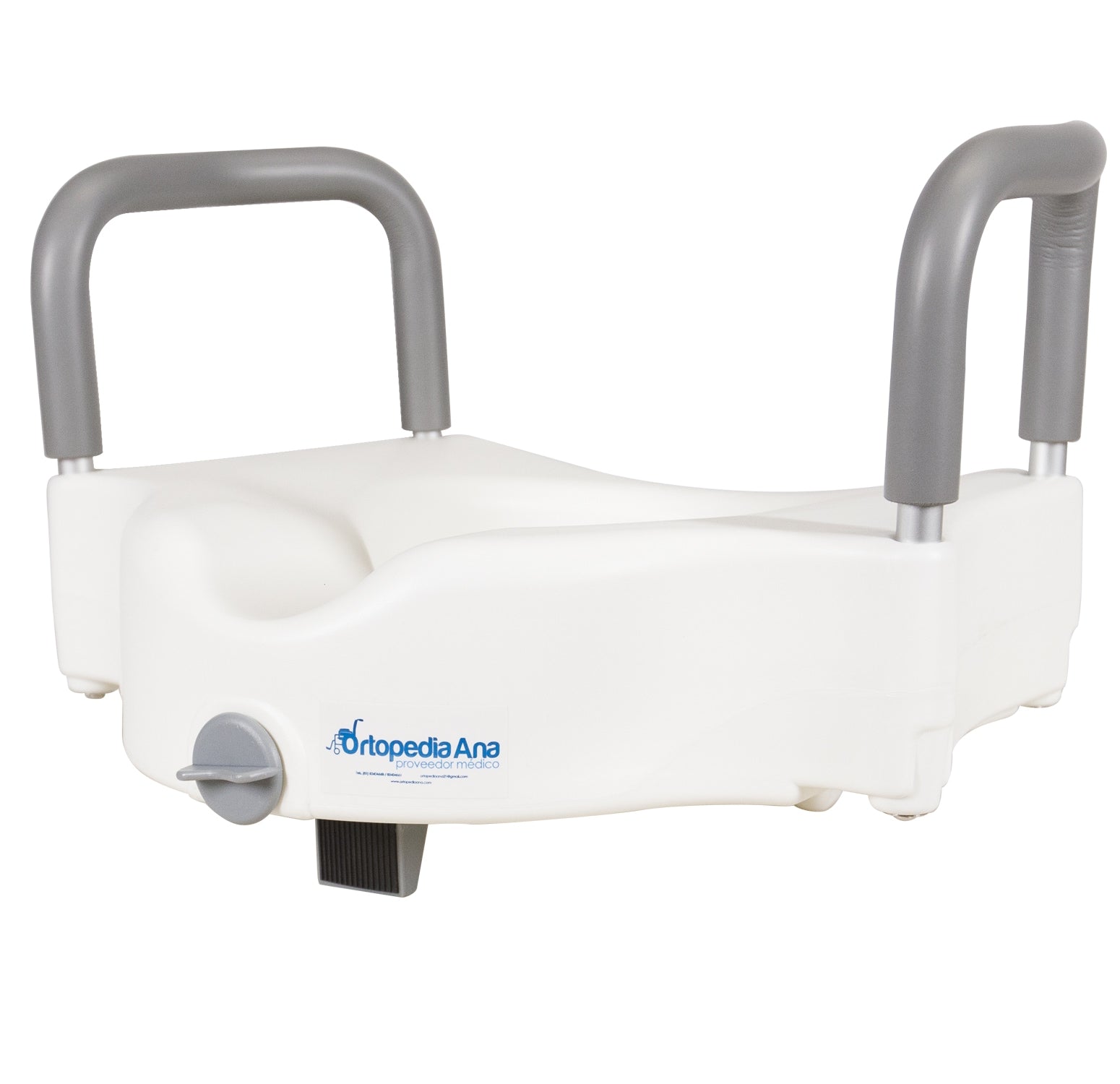 Aumento para sanitario ortopédico con brazos acolchados modelo OA88141 Sanezy.