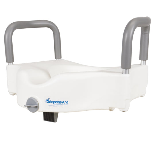 Aumento para sanitario ortopédico con brazos acolchados modelo OA88141 Sanezy.